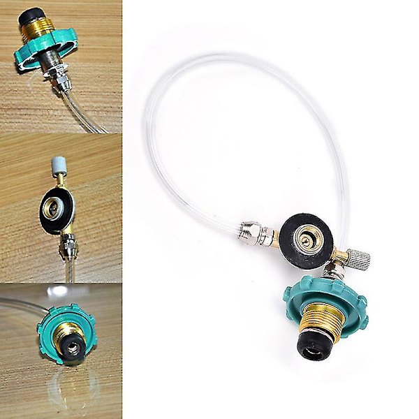 Camping Utomhus Gas Propan Platt Cylinder Tank Refill Kopplare Adapter Hfmqv