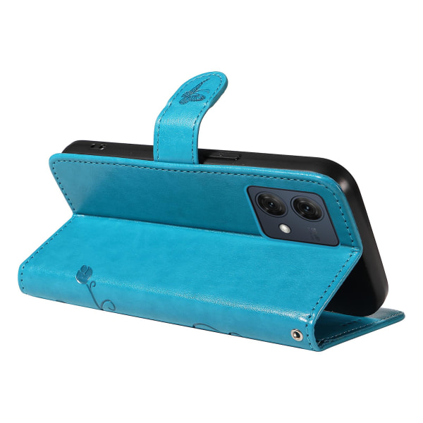 För Motorola Moto G84 5G phone case med aprikosblommönster Blue