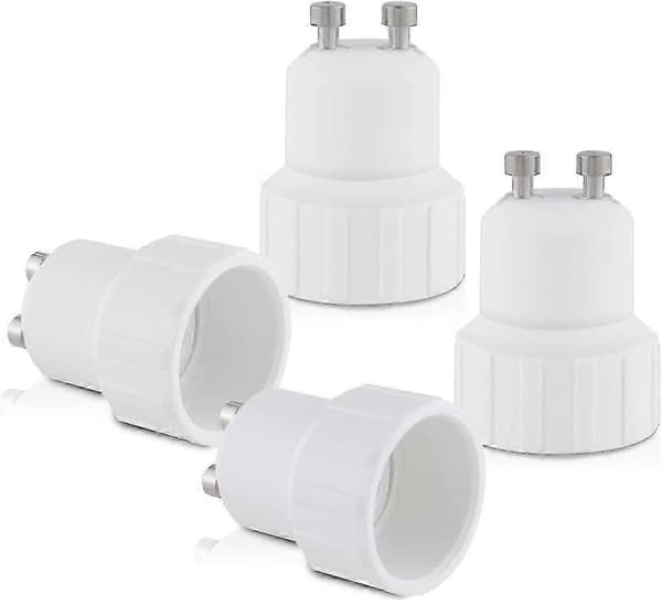 4x fatningsadapter GU10 til E14 konverter bajonetbase lampeholder til halogen LED-pære