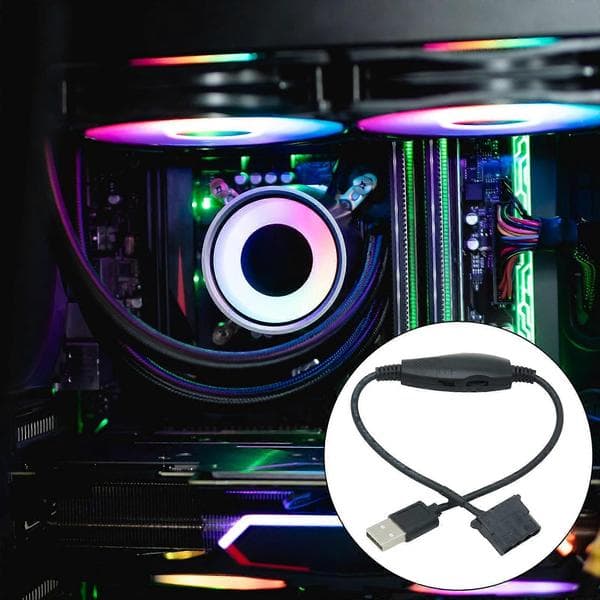 USB til 4-bens PWM 5V USB-blæserstrømadapterkabel USB til 4-bens blæseradapterstikkabel USB til 4-bens kabelsplittere 4PIN-kod
