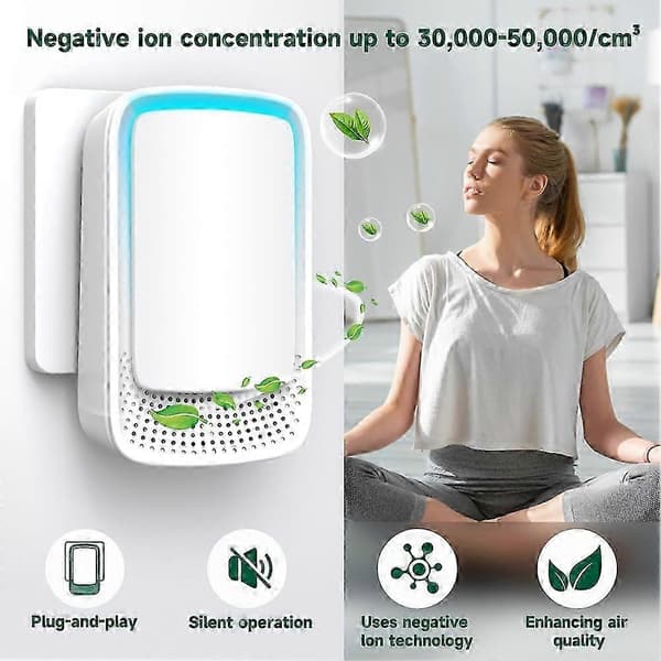 Luftionisatorer til hjemmet 3-pak, negativ iongenerator EU
