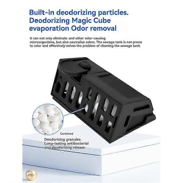 Silverjonmodul kompatibel med Midea S60/S60 Pro/S60 Ultra dammsugartillbehör Smutsvattentank Deodoriserande jon 2 st Black 2 Pieces