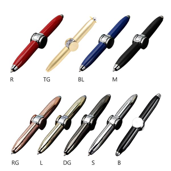 Roterende Pen til Børn og Voksne Læring Arbejde Langvarig Fidget Spinner til Sjov Silver