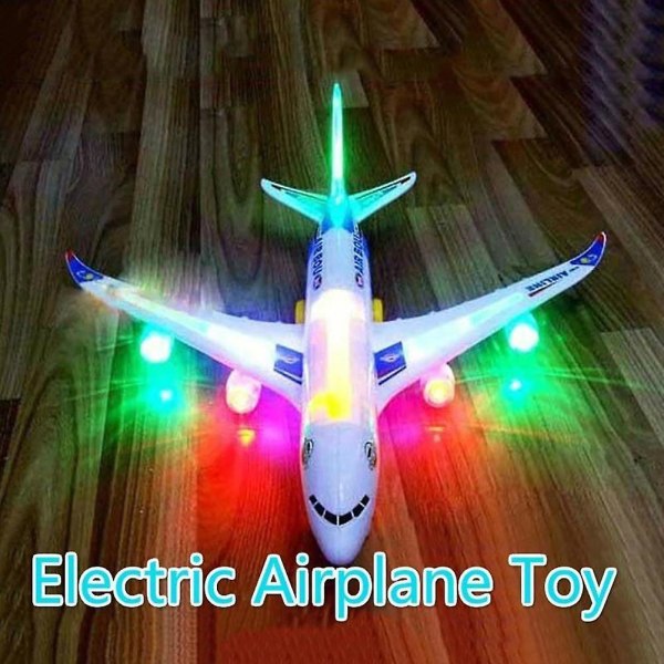 Legetøjsfly til børn Elektrisk lys og musik Fly Airbus Bump Fly gave