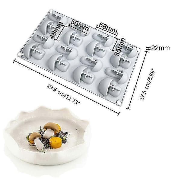 16 hullers silikone mousseform svampeformede dessertforme chokoladeforme