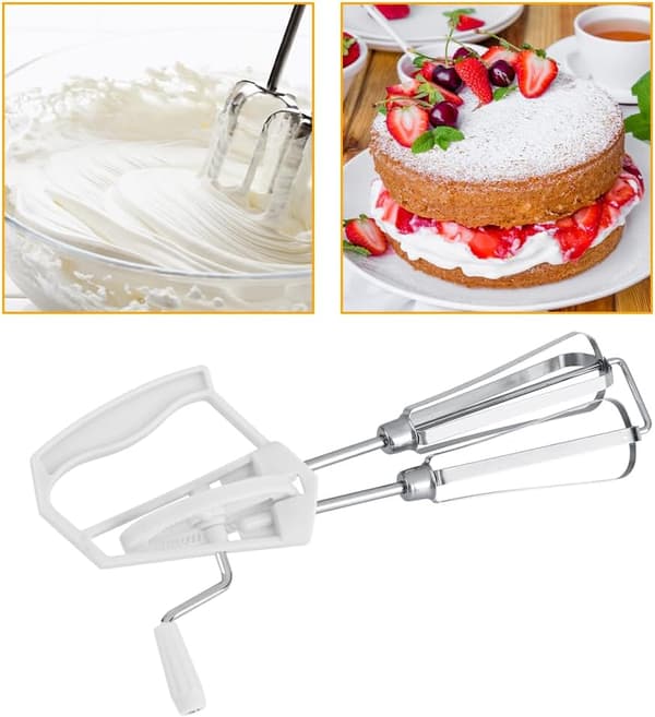 Håndsvingpisker (Hvid), Rustfri Håndsving Mixer Piskerotation