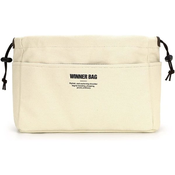 10 lommer Tote Bag Organizer Insert Pouch Filt Handbag Liner Reise Kosmetisk Pocket Pocket Organizer - Stå på egen hånd (liten)