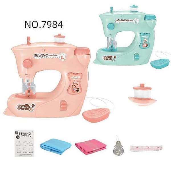 7984 Leksakssymaskin för barn, minisymaskin med ljus (storlek: S) Pink