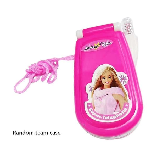 Leketelefon med klaff for barn Lys Lyder Rollespill 7.5cm Pink