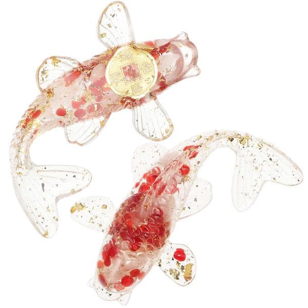 2 stk. liten krystallfiskfigur Krystallfiskfigur Bordfiskdekorasjon Fiskepynt