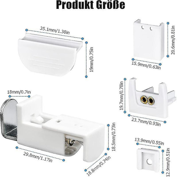 Universal erstatningsvertikal monteringsbrakett persienner montering snap fast kode rullegardin