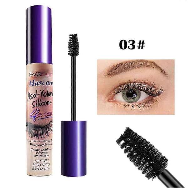 Vattenfast Mascara Kladdfri Volymgivande Förlängande Långvarig #03 1pcs
