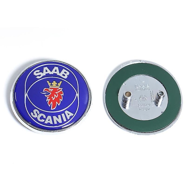 68mm 2 3 Pins Saab Car Front Huv Motorhuv Logotyp Bakre Trunk Bumper Badge För Saab 9 3 9 5 9-3 9-5 Saab Emblem Sticker Accessories -xx Rear SCANIA 1PC