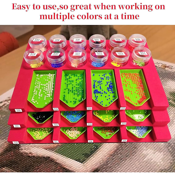 Diamond Painting Tillbehör Bricka Organizer - 12 Fack För Hantverkskonst