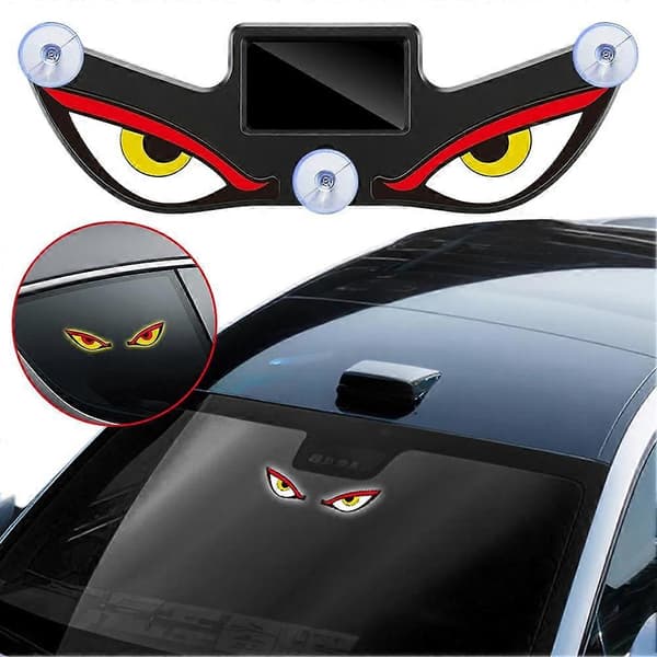 Solcelledrevet LED-varsellys for bil, \"Devil Eye\"-design, 360-graders belysning B