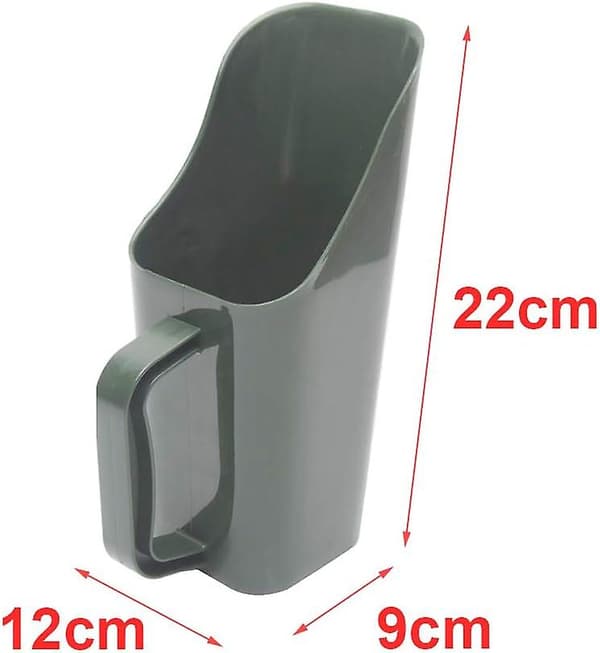 Trädgårdsspade i plast, trädgårdsverktyg hinkspade (armégrön)