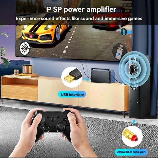 2X USB til optisk SPDIF-omformer analog til digital lydadapter for forbedret lyd optisk kabel Black