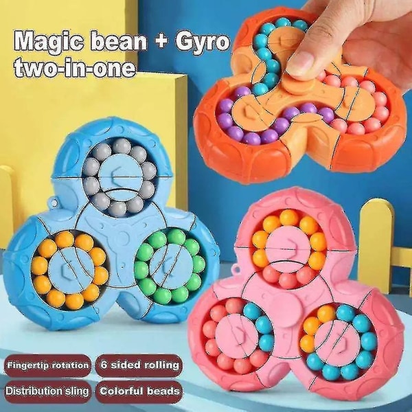 Pyörivä Magic Bean Fidgettoy Cube, Puzzle Beads Educational Decompression T