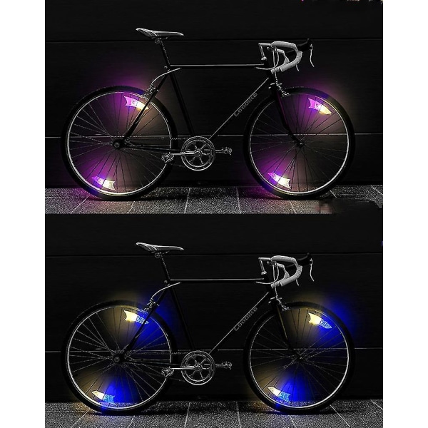 (2-pakning) Terrengsykkel Hot Wheels Sykkeleiker Lys Nattløpelys Hjul Lys Nattsykkel Nattlys (fargerikt fargeendring)
