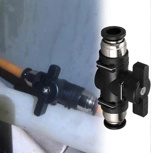 Pneumatiska kulventiler i plast Luftflödesbrytare Luftstoppventiler för luftflödeskontroll (1 st, svart) 53.5 mm Dark Gray