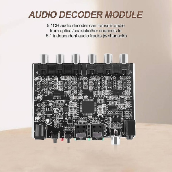 Dac Module 5.1 Channel Ac-3 Pcm Digitaalinen optinen Dts Rca Hifi Stereo Audio Kotiteatteridekooderi Vahvistin
