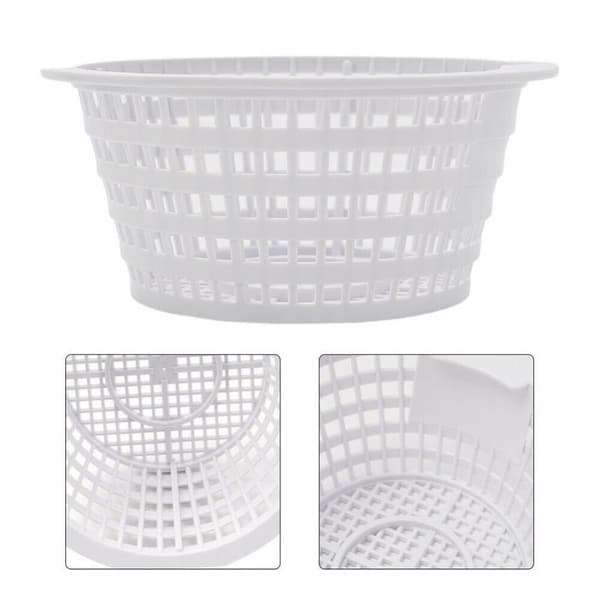 Pool Skimmer Rund Kurv - 15cm Diameter - Hvid
