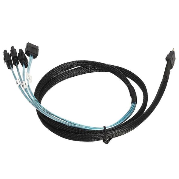 SAS Kabel SFF‑8654‑4 SATA 7 Pin Array Disk Hurtigere Transmission Mini PVC Computertilbehør 0,5 Meter / 1,6 Fod