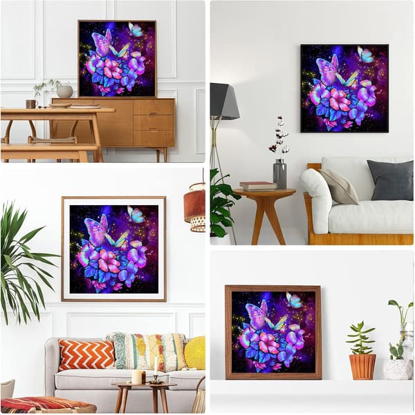 30*40 CM Perhosdiamanttimaalaus, 5D-diamanttimaalaus Ful