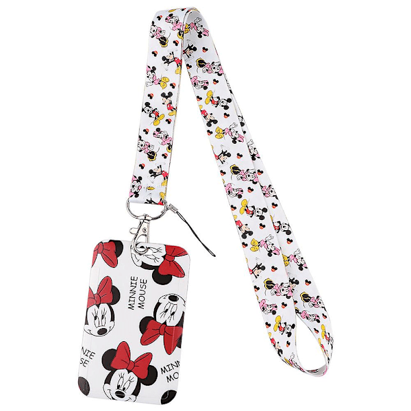 Disney Mickey Minnie Mus Söta Seriefigurer Lanyard Arbets- och skolidentitetskort Halsband Barn Present F