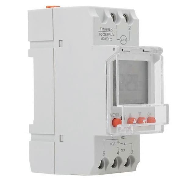 Tidsbryter 24 Timer Digital Analog Programmerbar LCD Bakgrunnsbelysning Din Skinne.