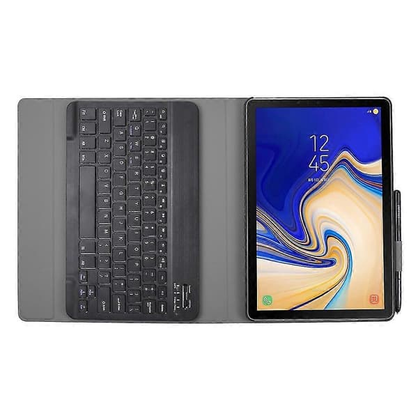 Bluetooth-tangentbordsfodral i läder för Galaxy Tab S4 10.5 T830 / T835 Black
