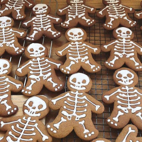 Halloween Skull Pepparkaksgubbar Kakformar - 3D Fondantformar
