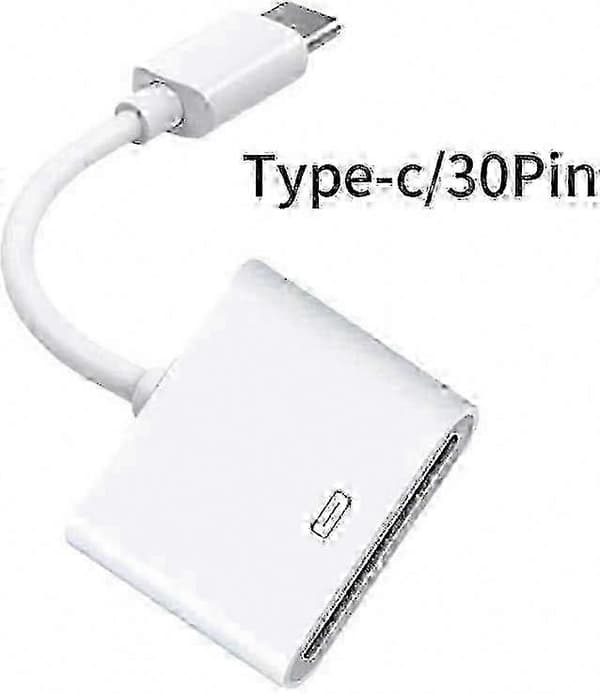 USB-C til 30-bens hunadapter til dataoverførsel og opladning