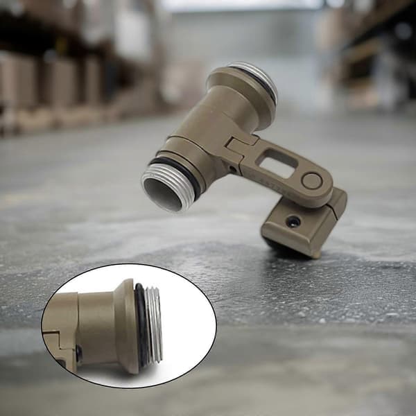 M-AX kypäräkiinnike SF M300/M600 taskulampulle, pyörivä alusta OPS Core -kiskoille sand