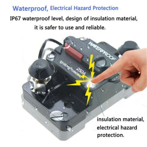 30a 40a 50a 60a 70a 80a 100a 120a 150a 200a 250a 300a Amp Circuit Breaker Sikring Reset 12-48v Automatisk Vandtæt