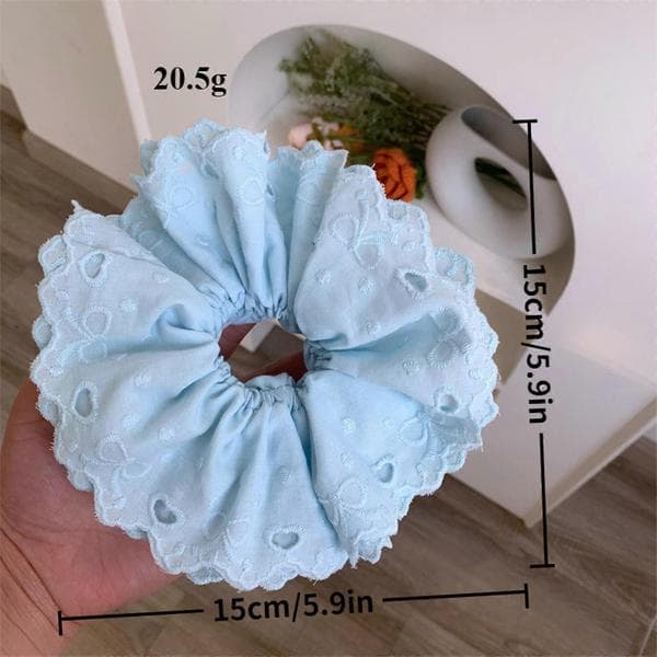 Lacy Hårelastik Scrunchies Multi Layer Franske Hårringe til Elegante Opsætninger Velegnet til Langt Hår AF BY