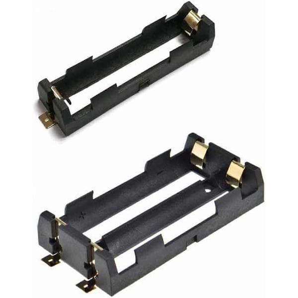 Pakke med 2 Dobbelt 18650 Batteriholder 2 Slots SMT til PCB Lodning og Stabil Strømforbindelse