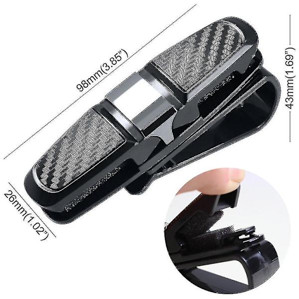 Silmälasiteline auton aurinkovisiiriin, 2 Pack aurinkolasien silmälasiteline