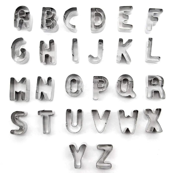 26st Alfabet Bokstäver Kex Kaka Fondant Form Bakform Cutter Mould