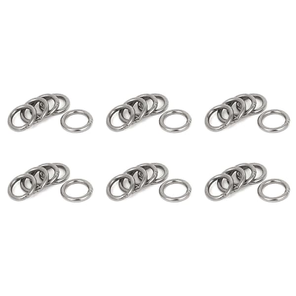 20 mm x 3 mm rustfrit stål webbing stropper svejsede O-ringe 30 stk. Silver