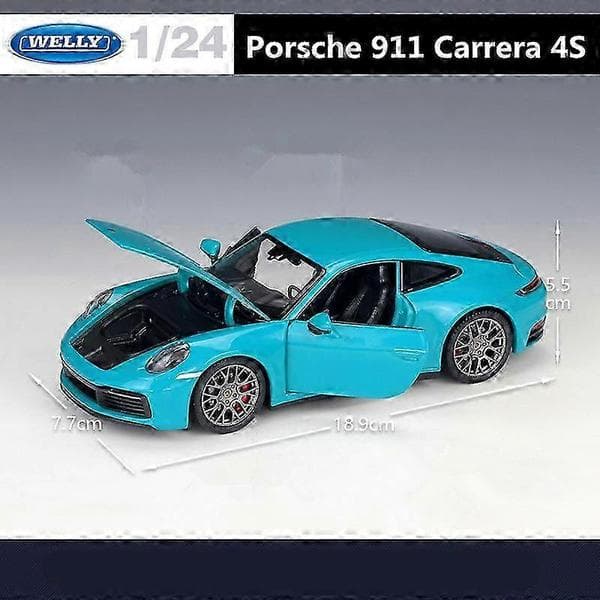 1:24 Carrera 4S Modellbil, Legering Plastmateriale, Samleobjekt Leketøybil Black