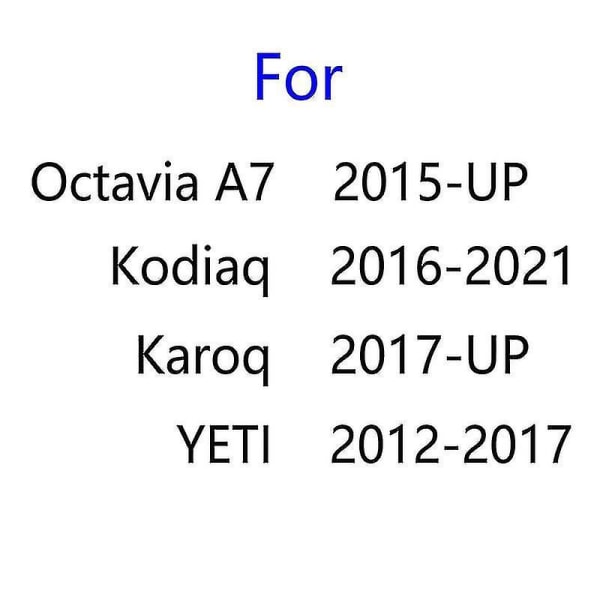 2kpl Led-auton oven valologoprojektorilamput Skoda Octavia A7 2015 -2022 Kodiaq 2016-2021 Karoq Yeti 2012-2017 lisävarusteisiin