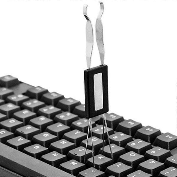 Keycap Puller Universal Keyboard til Key Cap Puller til Mekanisk Tastatur Keycaps Nøglefjerner Reparation 2 I 1 Brug Sort Svart