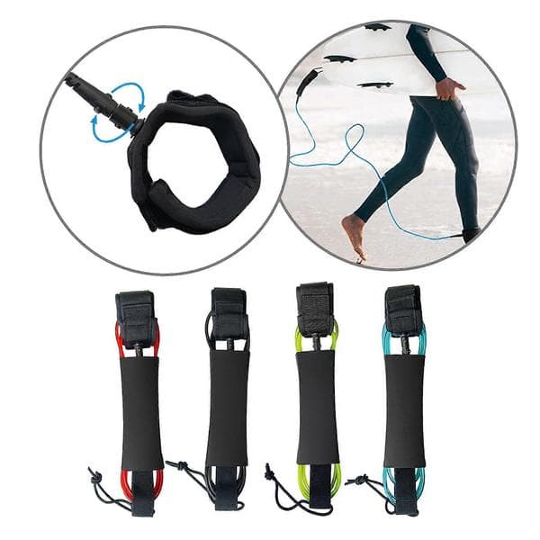 Komfortable surfebrett-leashes, stå opp-padlebrett-leashes, SUP-leashes, benstropp for padlebrett, longboards, shortboard Black
