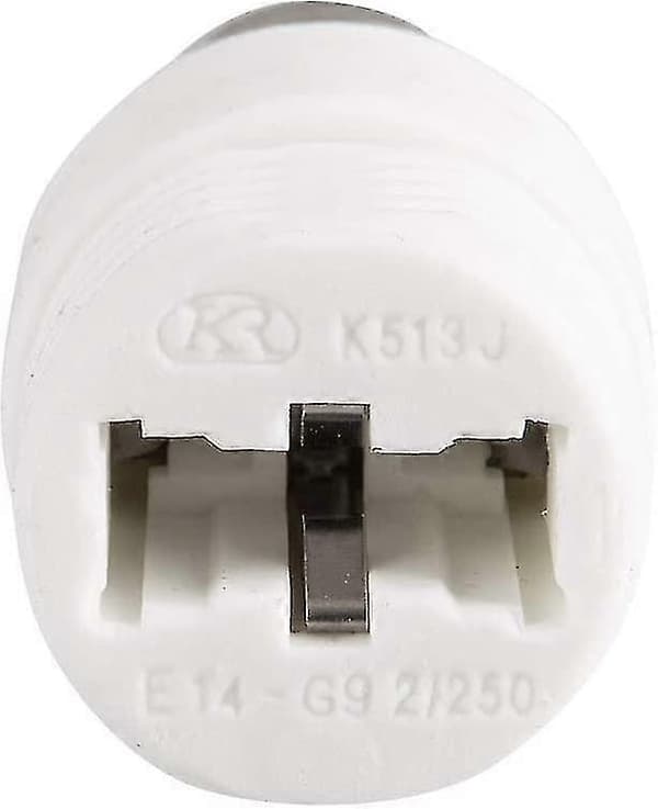 2-pakning keramisk sokkeladapter E14 til G9 for LED halogen CFL lyspærer
