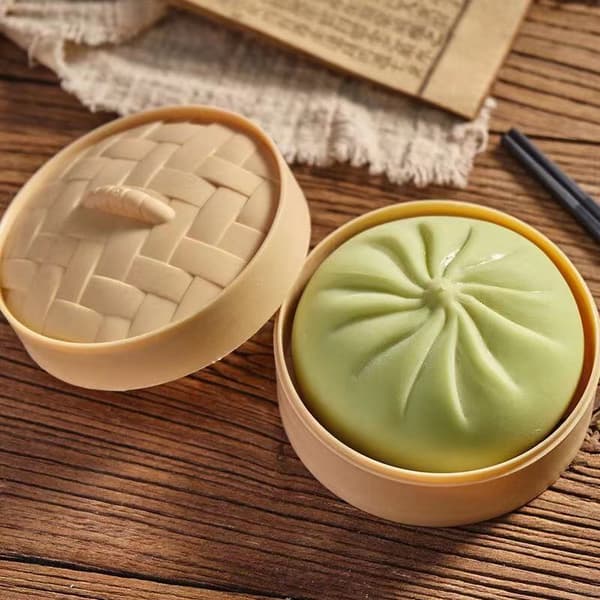 4-pack Mini Dumpling Squishy, Dumpling Stress Ball Fidget Toy Steamed Stuffed Bun Squeezing Stress Relief Toy, Dough Balls Squishy Dumpling Fidge
