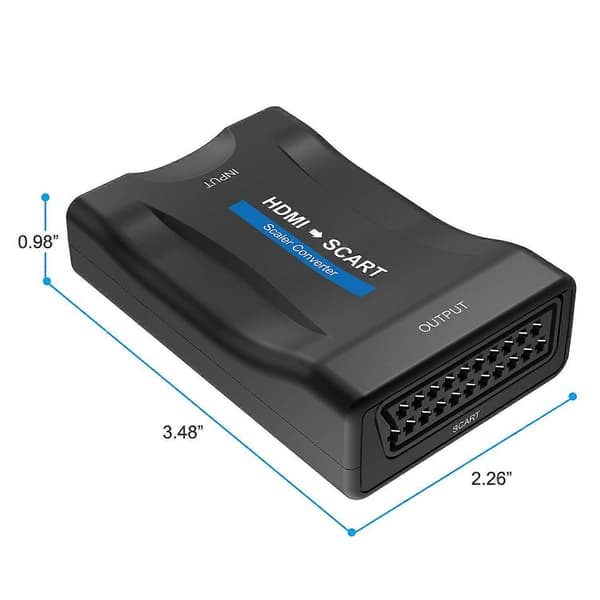 HDMI til SCART-omformeradapter, støtter PAL/NTSC-formater