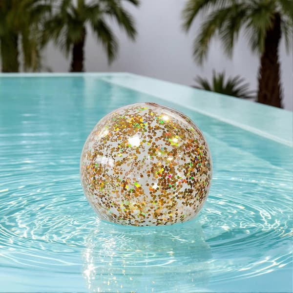 Stor oppblåsbar ball – glitrende og holdbar for vann og sand Purple Small
