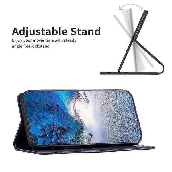 Til A56 5G Etui Slots Telefon Cover - Rose Blå Multicolor