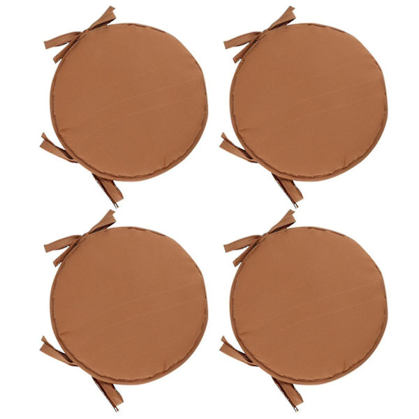 Puter Uteplass Hjem Innendørs/utendørs Stolputer Ro Sete Fortykket Spisestue Stol Pute Ro krakk Brown 2pcs